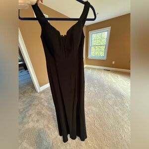 Black, black tie dress from Bloomingdale’s, worn 5 times - size 0. Aqua brand